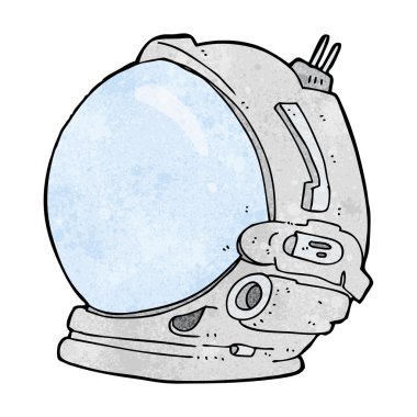 karikatür astronot kask