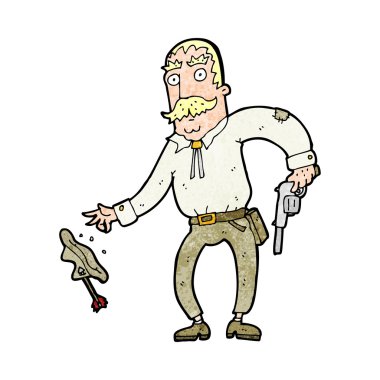 Vahşi batı kovboyu çizgi filmi.