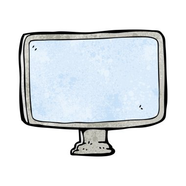 karikatür bilgisayar ekranı