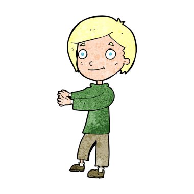 karikatür mutlu çocuk