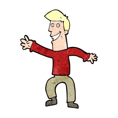 Çizgi film mutlu adam dansı