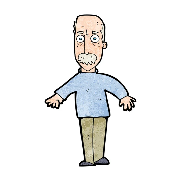 Karikatur verärgert alten Mann — Stockvektor