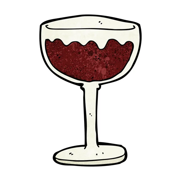 Verre de dessin animé de vin rouge — Image vectorielle