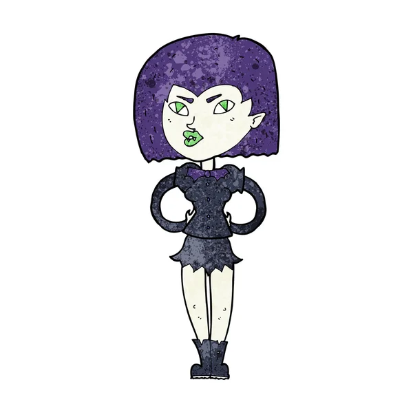 Menina vampira dos desenhos animados — Vetor de Stock