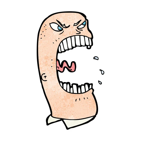 Cartoon furious man schreeuwen — Stockvector