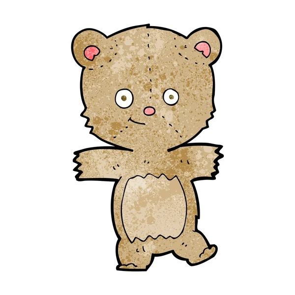 Dessin animé drôle ours en peluche — Image vectorielle