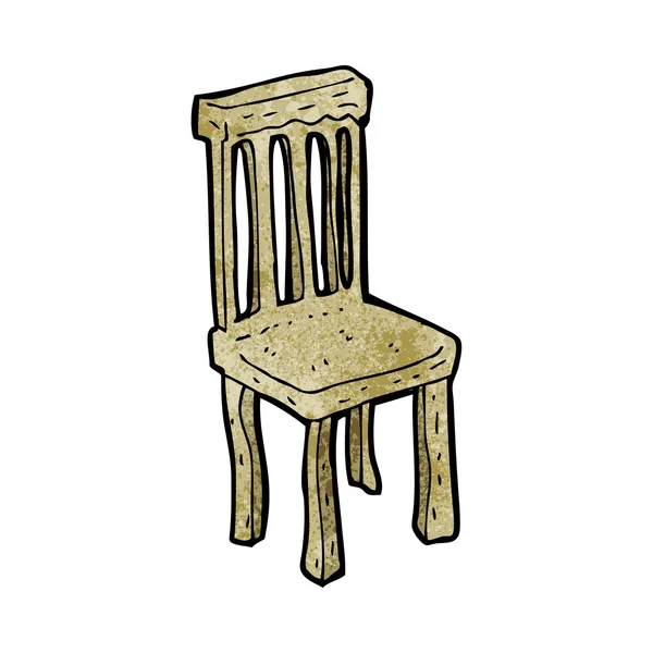 Dessin animé vieille chaise en bois — Image vectorielle