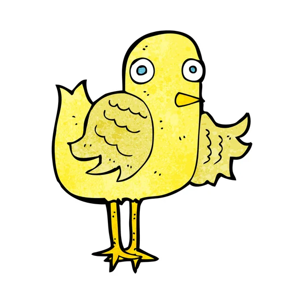 Kreslený pták mává křídlem — Stockový vektor