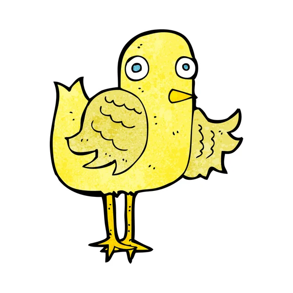 Cartoon vogel zwaaien vleugel — Stockvector