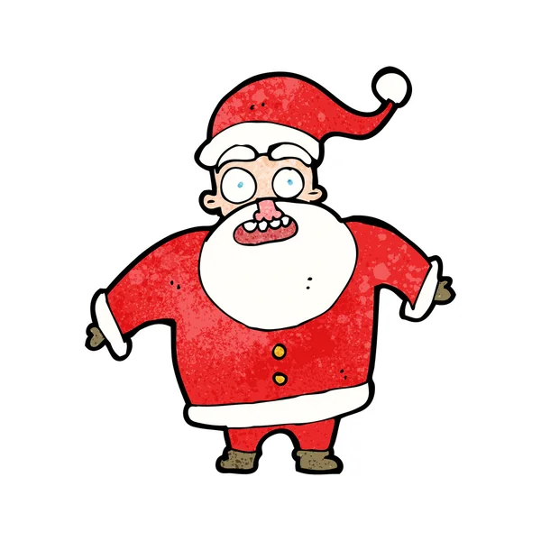 Cartoon shocked santa claus — Stock Vector