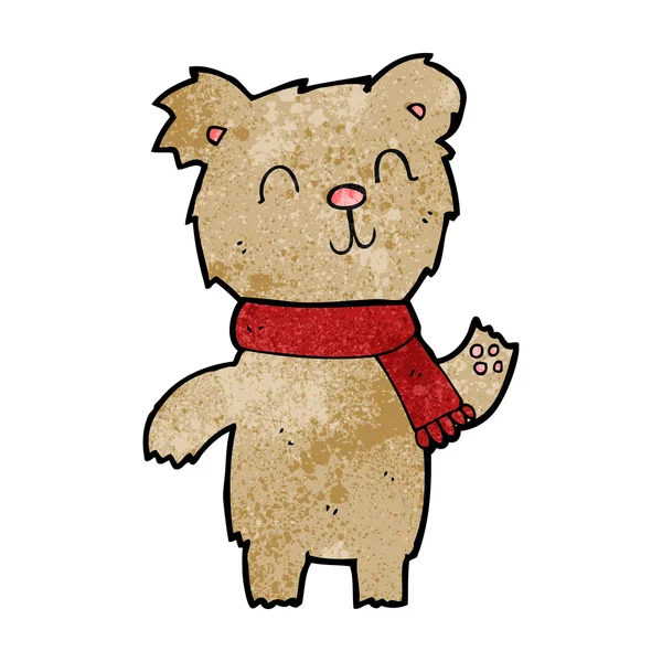 Dibujos animados lindo oso de peluche — Vector de stock