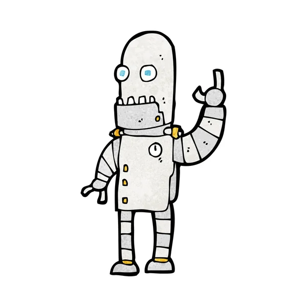 Cartoon viftande robot — Stock vektor