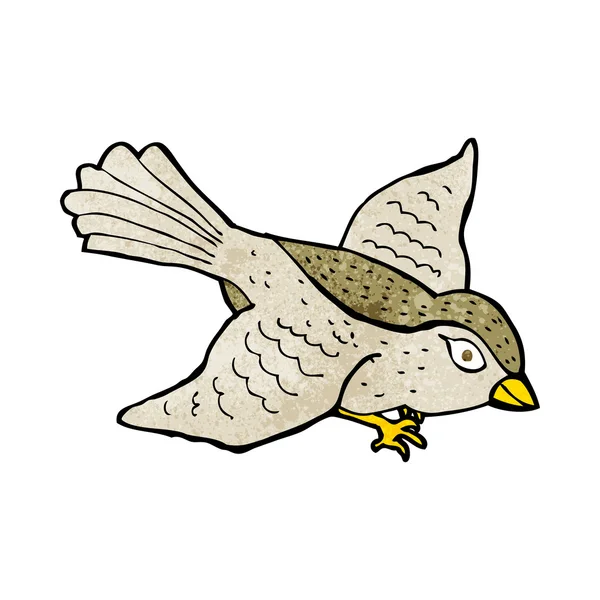 Pássaro voador dos desenhos animados — Vetor de Stock