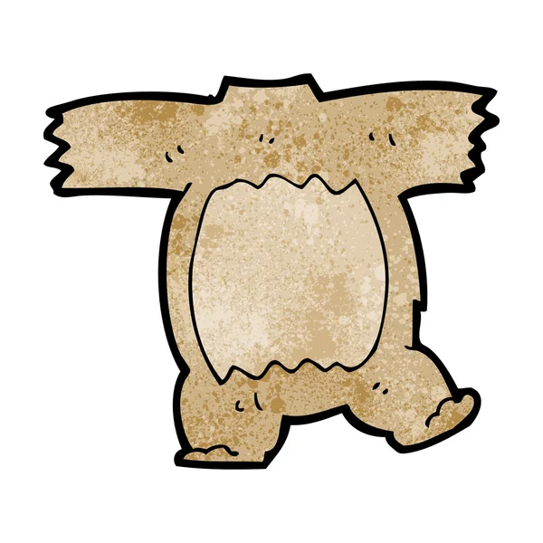 Dibujos animados peluche cuerpo de oso — Vector de stock