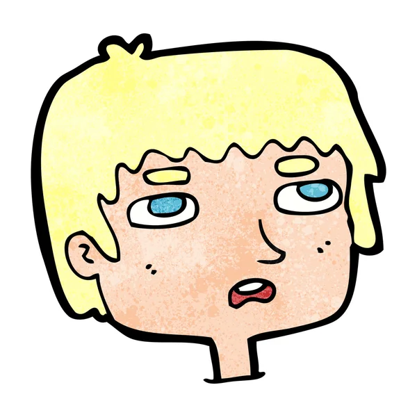 Karikatur unglückliches Gesicht — Stockvektor