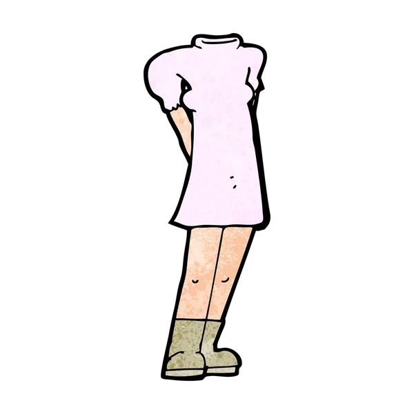 Dessin animé corps féminin — Image vectorielle
