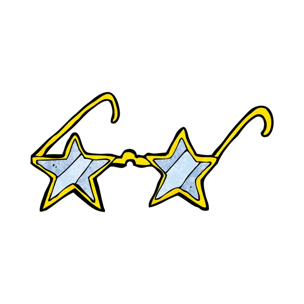 Lunettes étoiles dessin animé — Image vectorielle