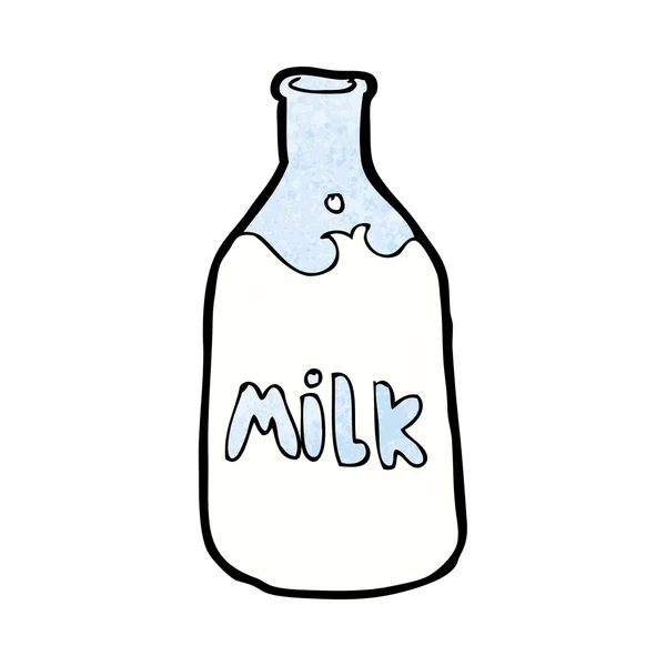 Karikaturenflasche Milch — Stockvektor