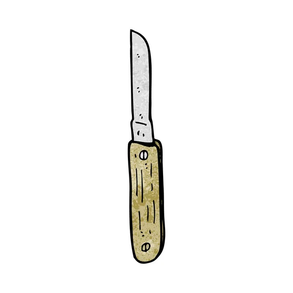 Cuchillo plegable de dibujos animados — Archivo Imágenes Vectoriales