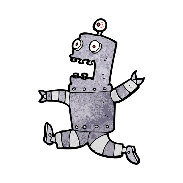 Robot terrifié dessin animé — Image vectorielle