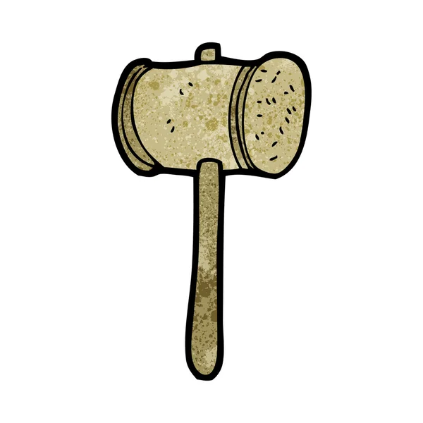 Карикатурный деревянный молот — стоковый вектор