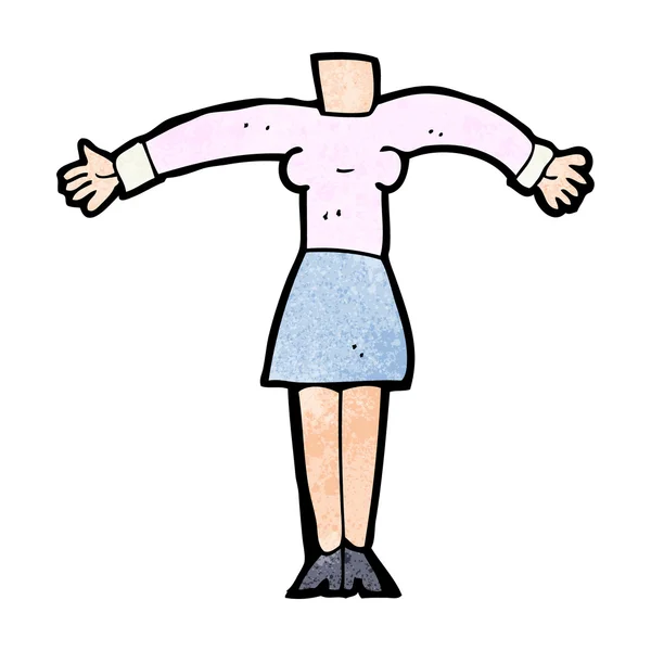 Cartoon female body — Stock Vector