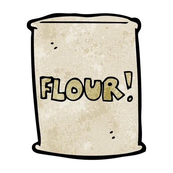 Cartoon bag of flour — Stock Vector