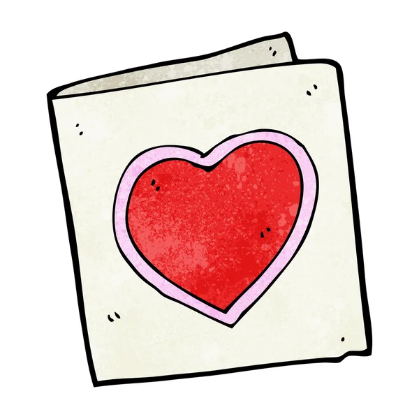 Tarjeta de corazón de amor de dibujos animados — Archivo Imágenes Vectoriales