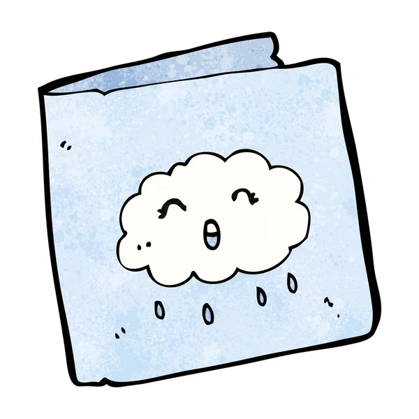 Cartão de desenho animado com padrão de nuvem — Vetor de Stock
