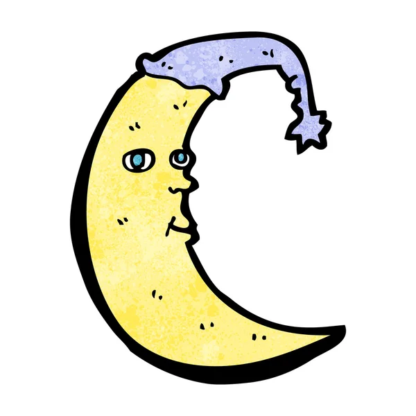 Dibujos animados luna somnolienta — Vector de stock