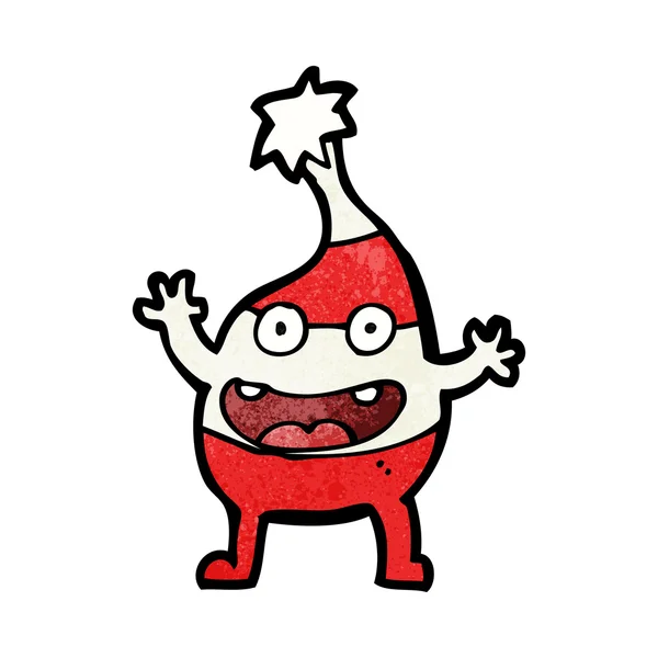Dibujos animados divertida criatura de Navidad — Archivo Imágenes Vectoriales