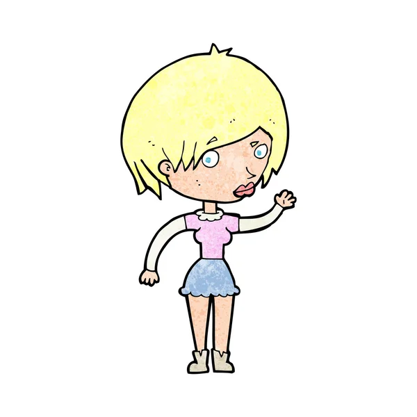 Cartoon wuivende vrouw — Stockvector