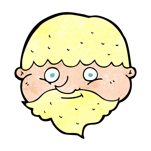 Dessin animé homme barbu — Image vectorielle