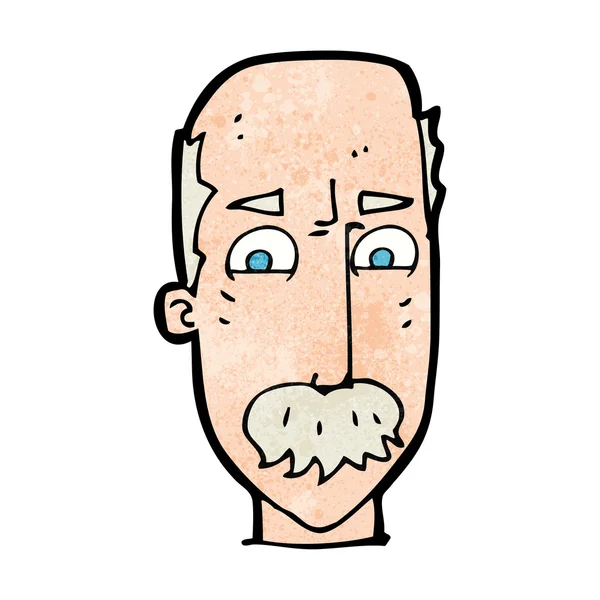 Caricatura annoyed viejo hombre — Vector de stock