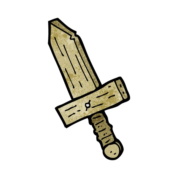 Épée en bois dessin animé — Image vectorielle