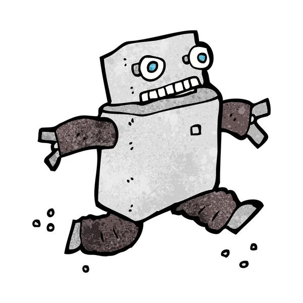 Robot de dibujos animados corriendo — Archivo Imágenes Vectoriales