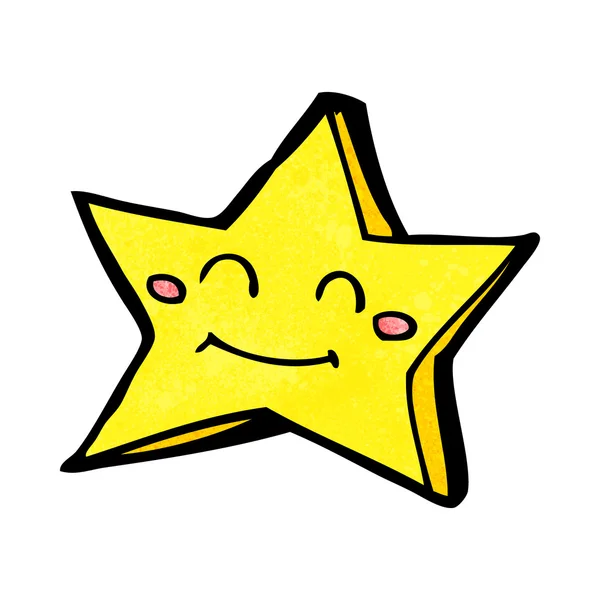 Dibujos animados personaje estrella feliz — Vector de stock