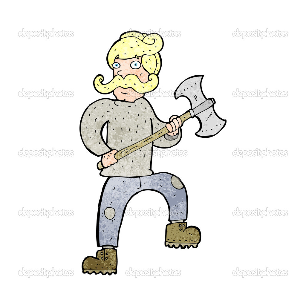 Cartoon man with axe Stock Vector Image by ©lineartestpilot 39446165