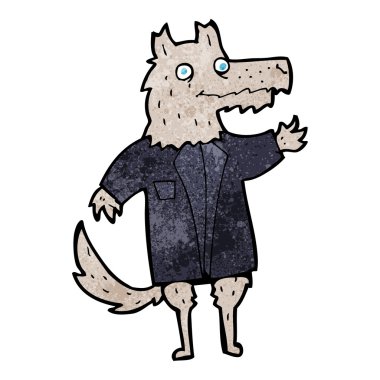 çizgi film kurt işadamı