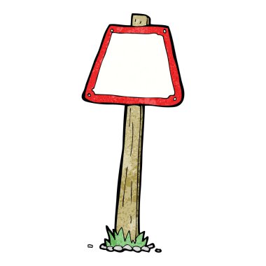 yol işareti karikatür