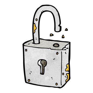 caroon paslı eski asma kilit