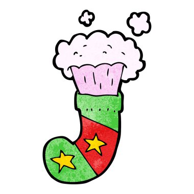 karikatür sihirli noel çorabı