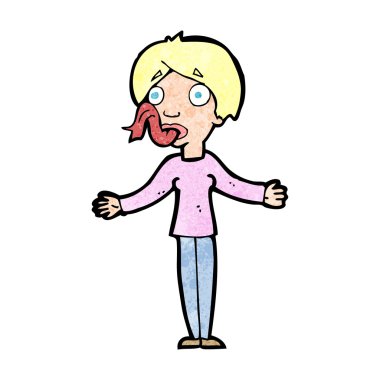 Çizgi filmdeki kadın yalan söylüyor.