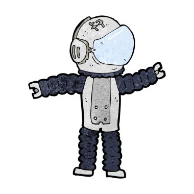 karikatür astronot ulaşan