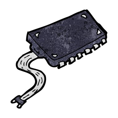 karikatür bilgisayar çipi