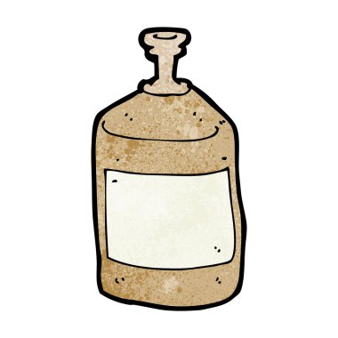 çizgi film yaşlı su şişesi.