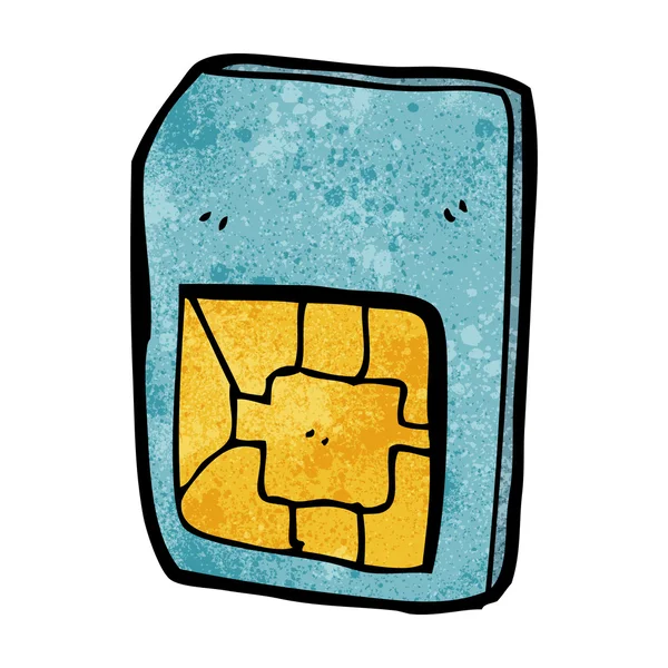 Κάρτα sim κινουμένων σχεδίων — Διανυσματικό Αρχείο