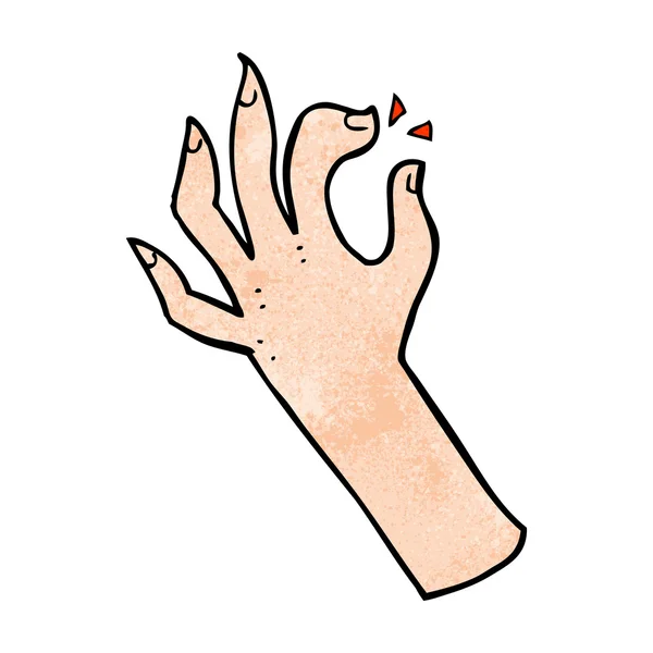 Σύμβολο χέρι κινουμένων σχεδίων — Διανυσματικό Αρχείο