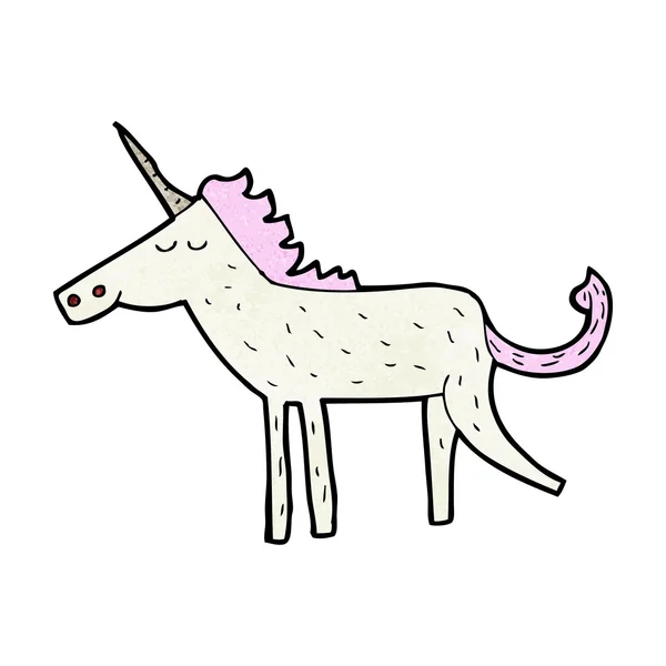 Kartun unicorn - Stok Vektor