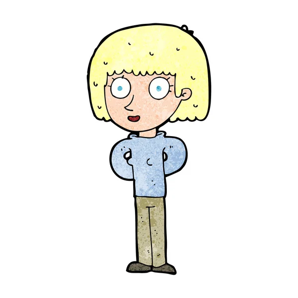 Cartoon staren vrouw — Stockvector